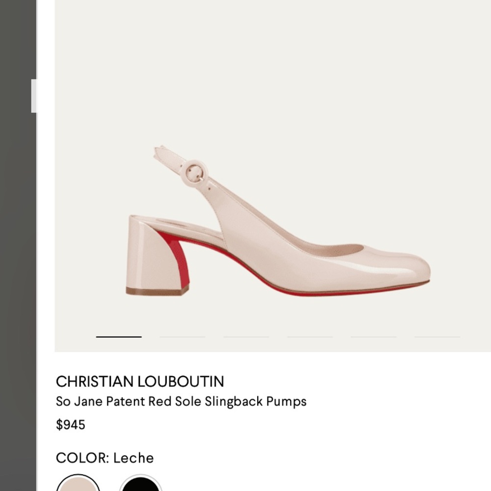Christian Louboutin Cream Slingback Heels